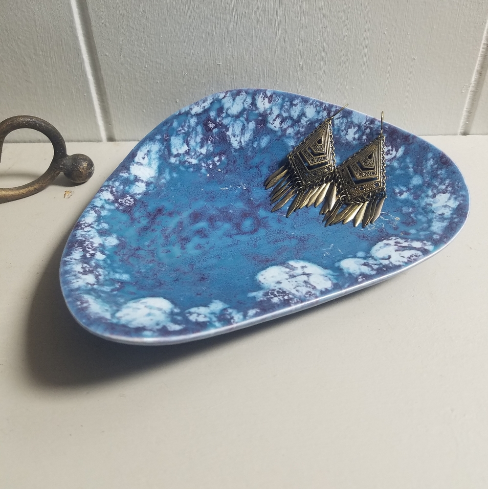 Vintage| Retro Ceramic Dish 70s Trinket Dish Soap Dish Gift Idea